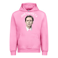 Fuchsia Pink sports nicolas cage as john travolta Urban Hoodie - linhVisuals