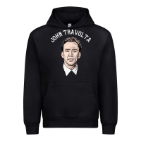 Black sports nicolas cage as john travolta Urban Hoodie - linhVisuals