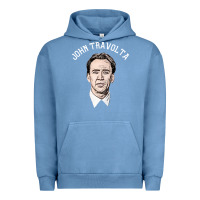 Pigment Pebble Blue sports nicolas cage as john travolta Urban Hoodie - linhVisuals