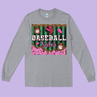 Baseball Sister Tumbler Long Sleeve Tee Designed By Bundleandbundleshop