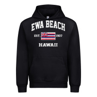 Black ewa beach hawaii hi vintage state athletic style t shirt Urban Hoodie - linhVisuals