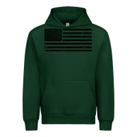 Forest Green black american flag distressed effect minimalist premium Urban Hoodie - linhVisuals