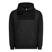 Pigment Black black american flag distressed effect minimalist premium Urban Hoodie - linhVisuals