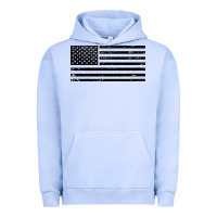 Pigment Grape Ice black american flag distressed effect minimalist premium Urban Hoodie - linhVisuals