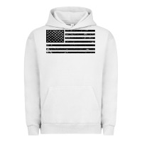 Pigment Lunar Rock black american flag distressed effect minimalist premium Urban Hoodie - linhVisuals