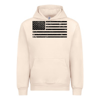 Sandshell black american flag distressed effect minimalist premium Urban Hoodie - linhVisuals