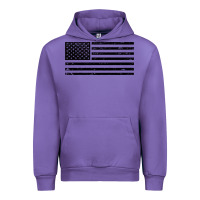 Tulip black american flag distressed effect minimalist premium Urban Hoodie - linhVisuals