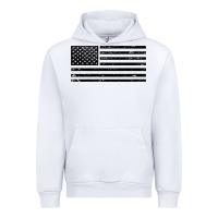White black american flag distressed effect minimalist premium Urban Hoodie - linhVisuals