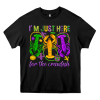 Black I'm just here for the Crawfish Heavy Core Tee - HowdyJamesFarm