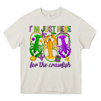 Cream I'm just here for the Crawfish Heavy Core Tee - HowdyJamesFarm