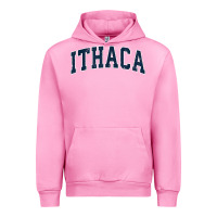 Fuchsia Pink ithaca new york ny vintage sports design navy design t shirt Urban Hoodie - linhVisuals