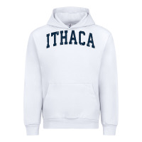White ithaca new york ny vintage sports design navy design t shirt Urban Hoodie - linhVisuals