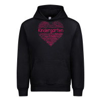 Black cute love heart kindergarten teacher valentines day womens Urban Hoodie - linhVisuals