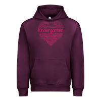 Mauve Wine cute love heart kindergarten teacher valentines day womens Urban Hoodie - linhVisuals
