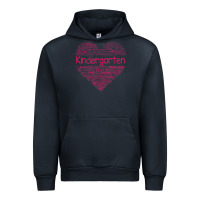 Navy cute love heart kindergarten teacher valentines day womens Urban Hoodie - linhVisuals