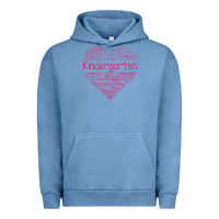 Pigment Pebble Blue cute love heart kindergarten teacher valentines day womens Urban Hoodie - linhVisuals