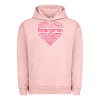Pigment Salmon cute love heart kindergarten teacher valentines day womens Urban Hoodie - linhVisuals