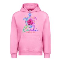 Fuchsia Pink kauai hawaii vacation 2022 sea turtle flower tropical t shirt Urban Hoodie - linhVisuals