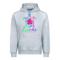Heather Grey kauai hawaii vacation 2022 sea turtle flower tropical t shirt Urban Hoodie - linhVisuals