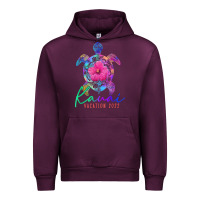 Mauve Wine kauai hawaii vacation 2022 sea turtle flower tropical t shirt Urban Hoodie - linhVisuals