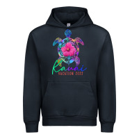 Navy kauai hawaii vacation 2022 sea turtle flower tropical t shirt Urban Hoodie - linhVisuals