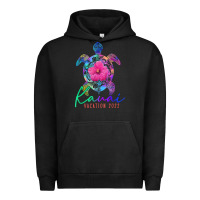 Pigment Black kauai hawaii vacation 2022 sea turtle flower tropical t shirt Urban Hoodie - linhVisuals
