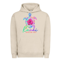 Pigment French Oak kauai hawaii vacation 2022 sea turtle flower tropical t shirt Urban Hoodie - linhVisuals