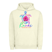 Pigment Pistachio kauai hawaii vacation 2022 sea turtle flower tropical t shirt Urban Hoodie - linhVisuals