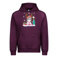 Mauve Wine cute unicorn christmas shirt kid girls women deer santa xmas 1 Urban Hoodie - linhVisuals