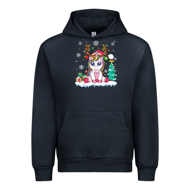 Cute Unicorn Christmas Shirt Kid Girls Women Deer Santa Xmas 1 Urban Hoodie by linhVisuals | Teevron