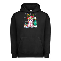 Pigment Black cute unicorn christmas shirt kid girls women deer santa xmas 1 Urban Hoodie - linhVisuals