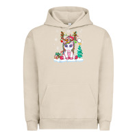 Pigment French Oak cute unicorn christmas shirt kid girls women deer santa xmas 1 Urban Hoodie - linhVisuals