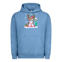 Pigment Pebble Blue cute unicorn christmas shirt kid girls women deer santa xmas 1 Urban Hoodie - linhVisuals