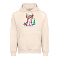 Sandshell cute unicorn christmas shirt kid girls women deer santa xmas 1 Urban Hoodie - linhVisuals