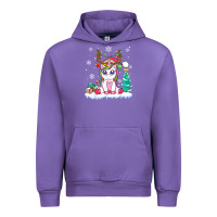 Tulip cute unicorn christmas shirt kid girls women deer santa xmas 1 Urban Hoodie - linhVisuals