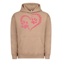 Pigment Burro funny valentine day gift t  shirt paw print heart dog cat owner lover Urban Hoodie - linhVisuals