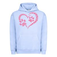 Pigment Grape Ice funny valentine day gift t  shirt paw print heart dog cat owner lover Urban Hoodie - linhVisuals