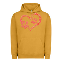 Pigment Peanut Butter funny valentine day gift t  shirt paw print heart dog cat owner lover Urban Hoodie - linhVisuals