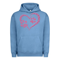 Pigment Pebble Blue funny valentine day gift t  shirt paw print heart dog cat owner lover Urban Hoodie - linhVisuals