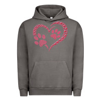 Funny Valentine Day Gift T  Shirt Paw Print Heart Dog Cat Owner Lover Urban Hoodie | Teevron