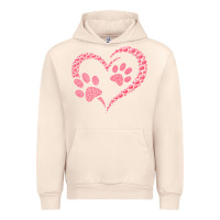 Sandshell funny valentine day gift t  shirt paw print heart dog cat owner lover Urban Hoodie - linhVisuals