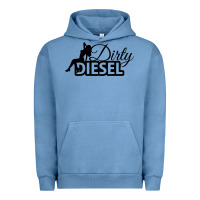 Pigment Pebble Blue Dirty Diesel Sexy Urban Hoodie - linhVisuals
