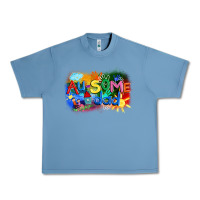 Pebble Blue Au-some dad Autism Urban Heavy Tee - FaDigitalArtStudio