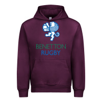 Mauve Wine benetton rugby in italy Urban Hoodie - linhVisuals