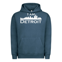 Pigment Midnight Navy I Am Detroit Urban Hoodie - linhVisuals