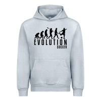 Heather Grey soccer evolution Urban Hoodie - linhVisuals