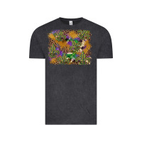 Vintage Black mardi gras plaid purple glitter background Vintage Tee - FaDigitalArtStudio