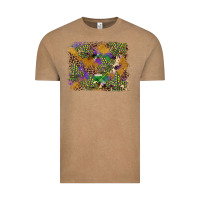 Vintage Coffee mardi gras plaid purple glitter background Vintage Tee - FaDigitalArtStudio