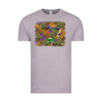 Vintage Zinc mardi gras plaid purple glitter background Vintage Tee - FaDigitalArtStudio