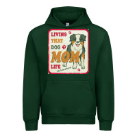 Forest Green australian shepherd mom t  shirt living that dog mom life australian s Urban Hoodie - linhVisuals